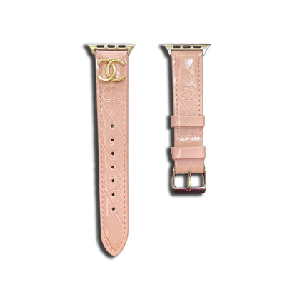 Leather CC Apple Watch Band Pink-DLG240509