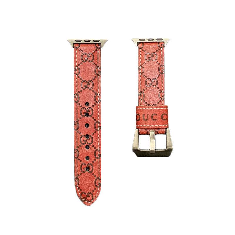 GG Apple Watch Band Leather Red-SW24422