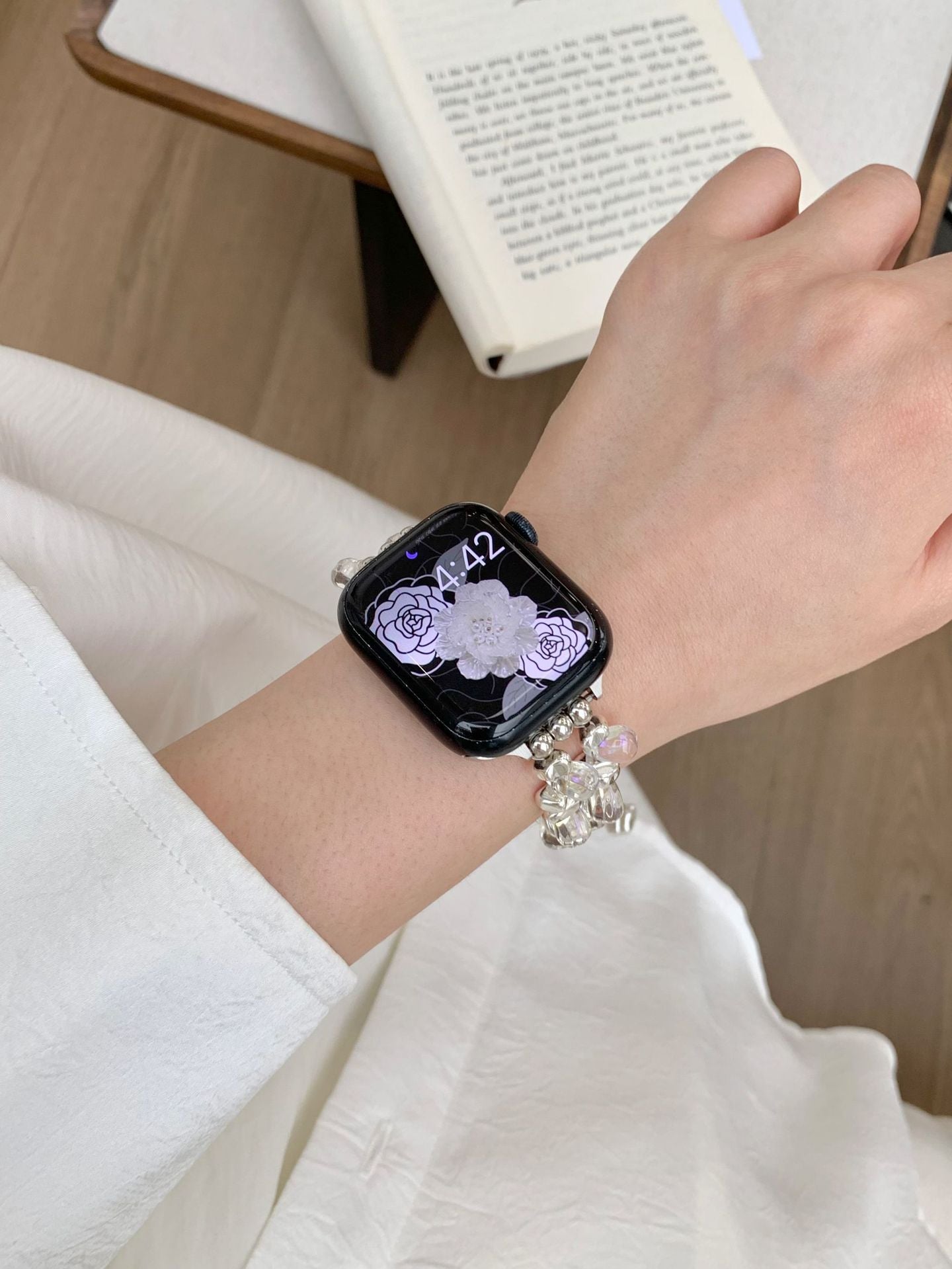 Transparent Irregular Beaded Apple Watch Band