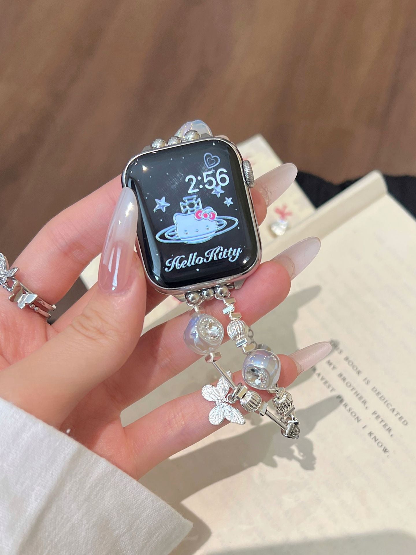 Heart Diamond Butterfly Metal Zipper Apple Watch Band